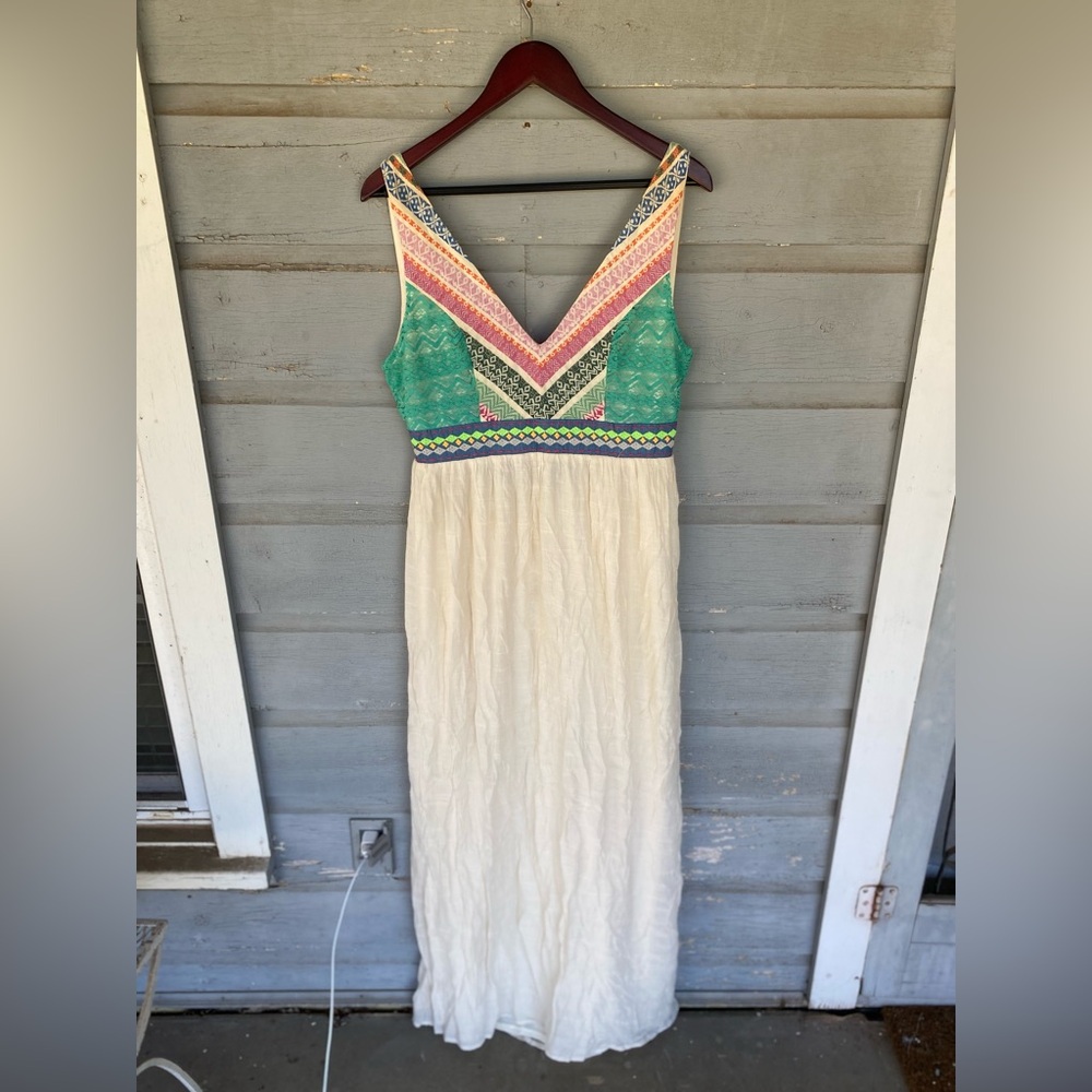 Chelsea and Violet Floor length embroidered dress - large